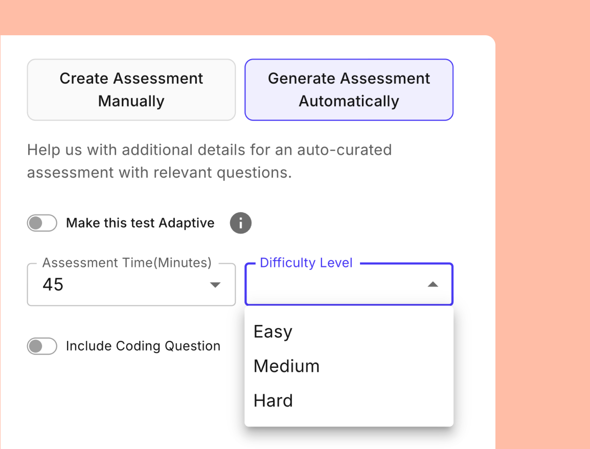 Customizable interview evaluation parameters - Define custom weightages for technical skills, problem-solving, and interpersonal abilities